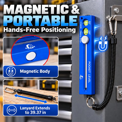 📏 4-in-1 Multifunction Pocket Level & Depth Gauge – Measure, Level, Mark & Position