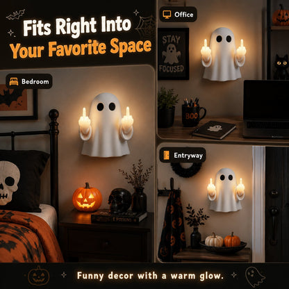 👻 HALLOWEEN MEGA SALE 50% OFF – Funny Middle Finger Ghost Night Light🖕