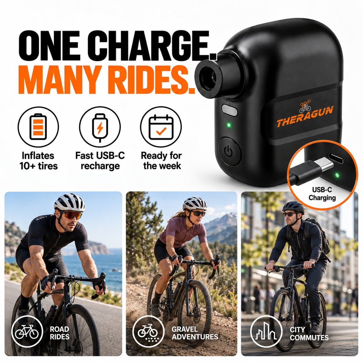 ⚡ PocketAir 92™ | Ultra-Compact Electric Bike Pump for On-the-Go Inflation