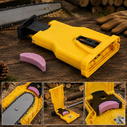 🪵🪓 Portable Chainsaw Sharpener Kit – Fast On-Saw Sharpening with Spare Whetstone