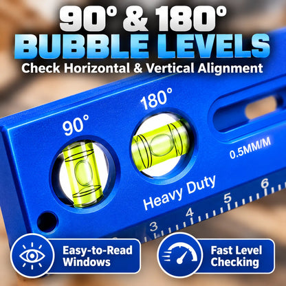 📏 4-in-1 Multifunction Pocket Level & Depth Gauge – Measure, Level, Mark & Position
