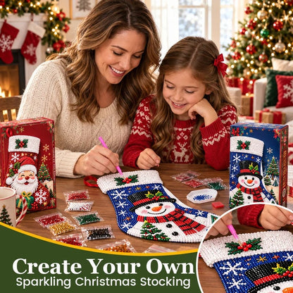 🎄 Sparkle & Stitch Christmas Stocking Kit | 6 Diamond Art Designs ✨