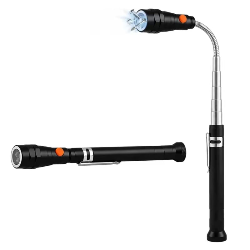 🔦🧲 USB Rechargeable LED Magnetic Pickup Tool with Flexible Neck