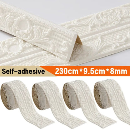 🏡Flexible Peel & Stick Decorative Trim – Wall, Ceiling & Cabinet Molding