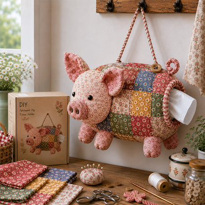 🧵DIY Vintage Patchwork Farm Animal Tissue Box Cover
