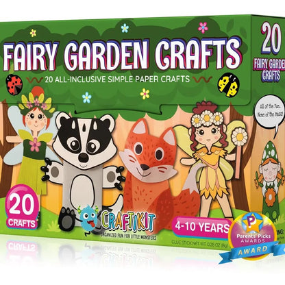 🎨 Craftikit 20 Crafts in a Box – Easy Low-Mess Paper Craft Kit for Kids Ages 3–8 ✂️✨