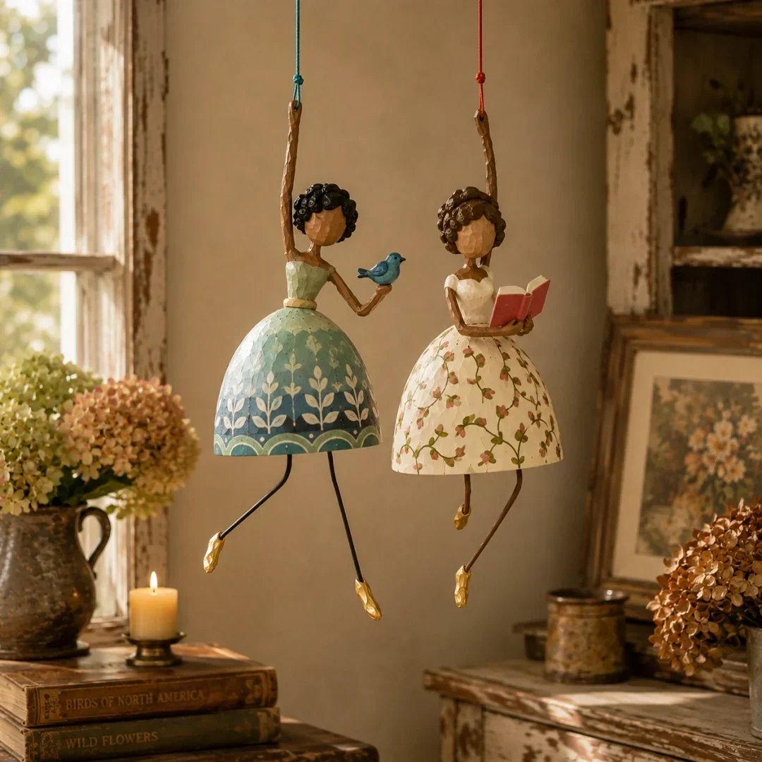 🌸💃 Whimsical Dancing Lady Hanging Decor – Colorful Floral Figurine for Home (📦Buy 2 Free Shipping)
