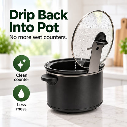 🍲 Hands-Free Cooker Lid Holder – No-Mess Countertop Organizer