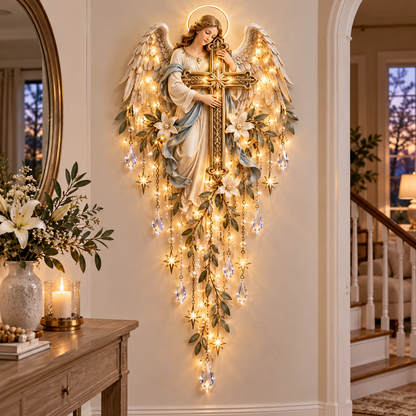 ✝️ Sacred Christmas Lighted Wall Décor – Jesus, Angel & Nativity Collection ✨🕊️