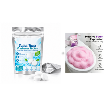 ✨ 20 Pack Toilet Tank Freshener Tablets | Fight Odors with Every Flush 🚽