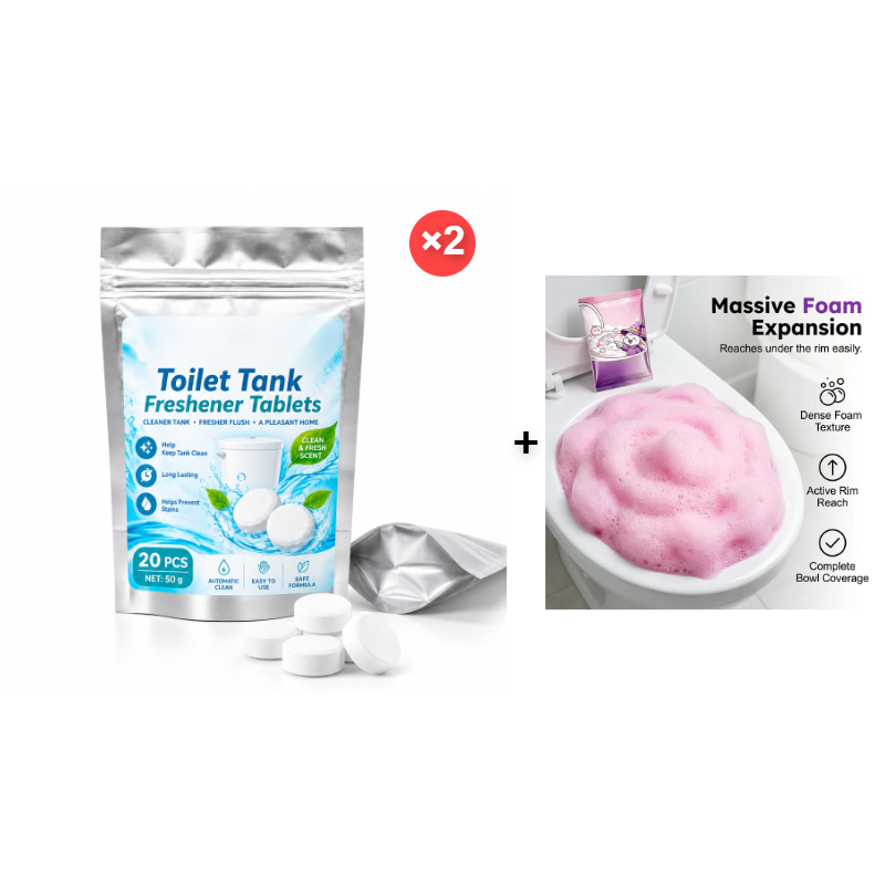 ✨ 20 Pack Toilet Tank Freshener Tablets | Fight Odors with Every Flush 🚽
