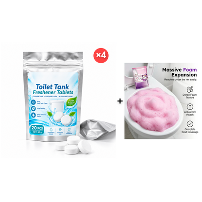 ✨ 20 Pack Toilet Tank Freshener Tablets | Fight Odors with Every Flush 🚽
