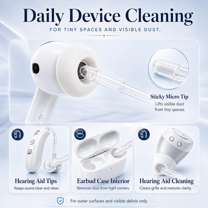 ✨ Stop Pushing Earwax Deeper – Soft Sticky Ear Cleaning Sticks (24-Pack)