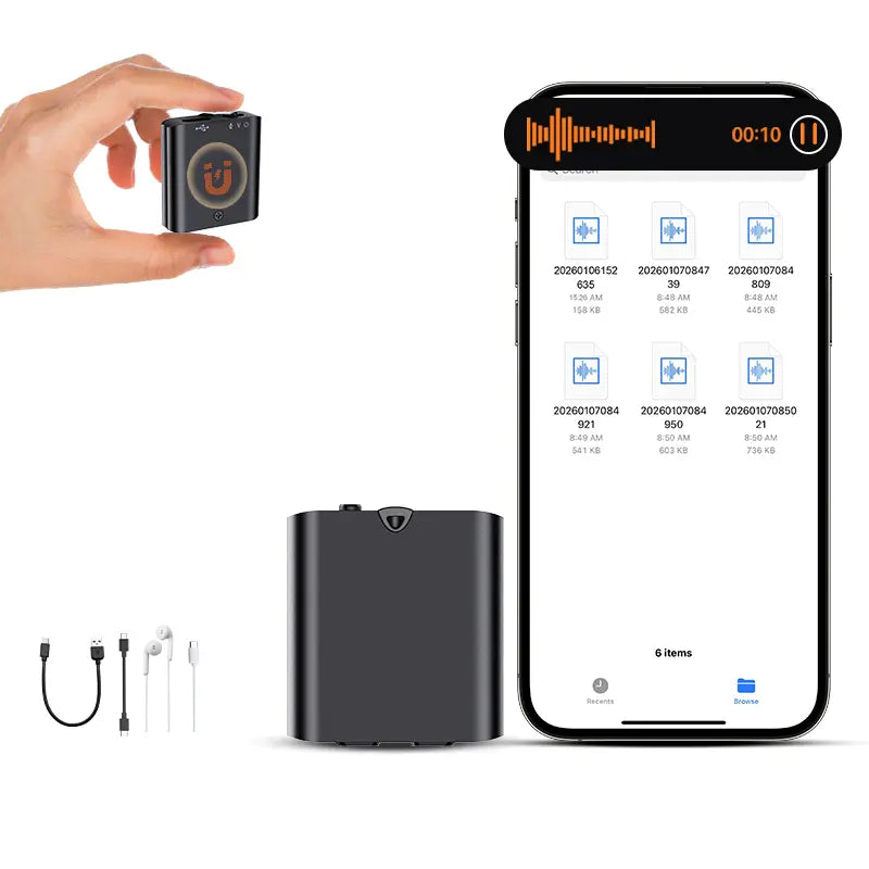 🎙️ AI Magnetic Mini Voice Recorder – Noise Reduction & Voice Activation