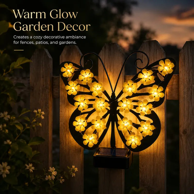 🦋☀️Solar Flapping Wing Butterfly Garden Wall Light