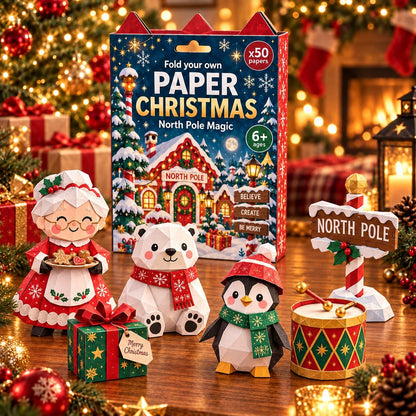🧘 Relaxing & Beginner Friendly | 3D DIY Paper Christmas Craft 🎄 Step by Step Guide Included