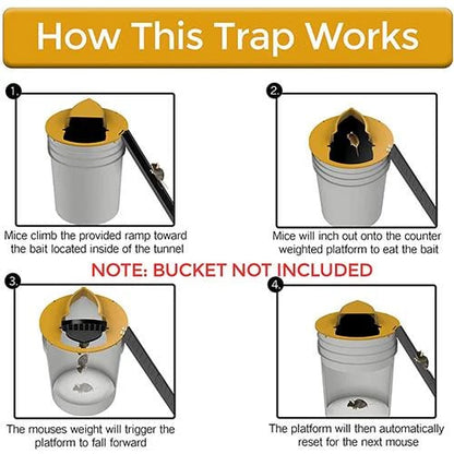 🔥Hot Sale 49% off ✨🐭Reusable Flip Bucket Trap Catch Mice Squirrels Humanely