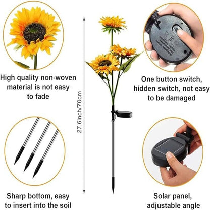 🔥LAST DAY 49% OFF-🌞Solar LED Sunflower Garden Lights-29.6inch/74cm