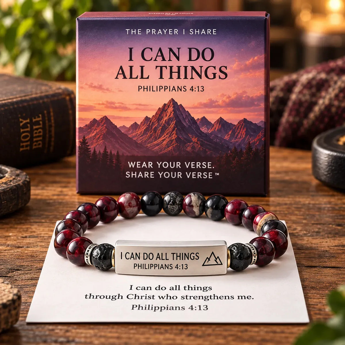 ✝️ Wear Your Verse™ | Scripture Bracelet Collection with 6 Bible Messages