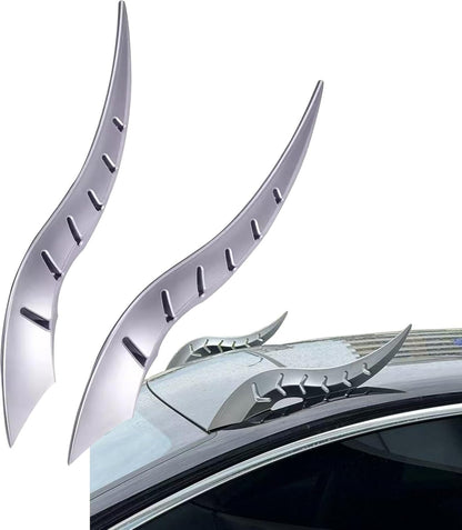 Car Roof Dragon Horn Modification, Universal Auto Roof Decoration, High-Strength All-Weather Waterproof 3D Bull Horns Stickers, for SUV, Sedan, Hatchback - Find Your Car In Parking Lot
