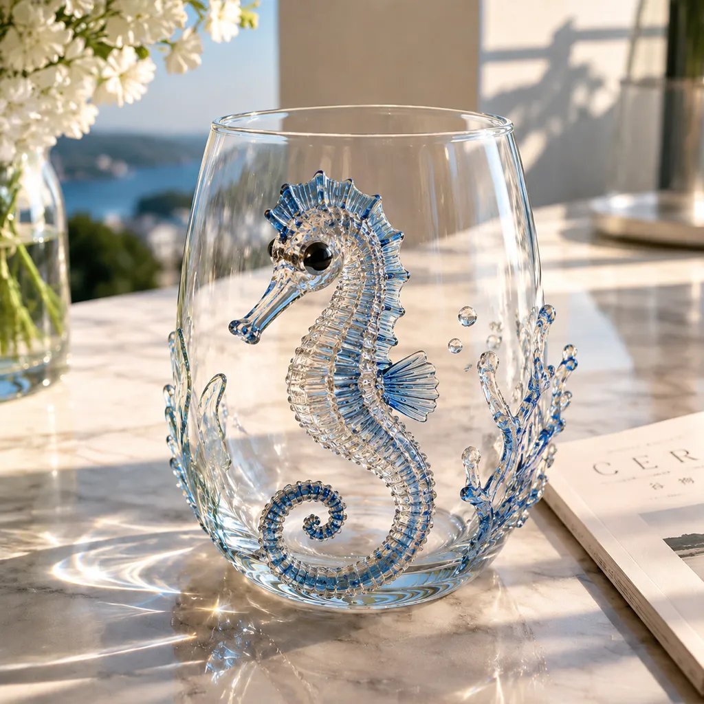 🔥Last Day 49% OFF🌊Handcrafted Blue Ringed Octopus Art Glass Cup