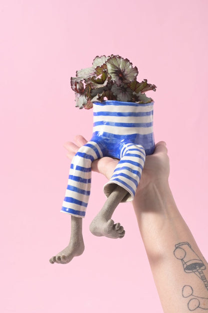 ✨ Cute Legged Human-Shaped Planter Pot Funny Resin Plant Pot