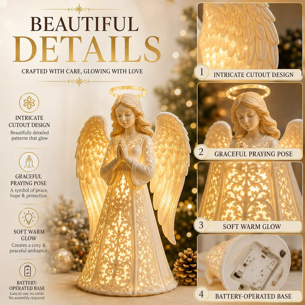 🪽Last Day 50% OFF✨ Angel Christmas Guardian Light – A Symbol of Hope, Love & Protection