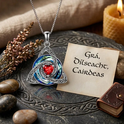 💎 Celtic Trinity Knot Birthstone Necklace – A Timeless Symbol of Love & Connection