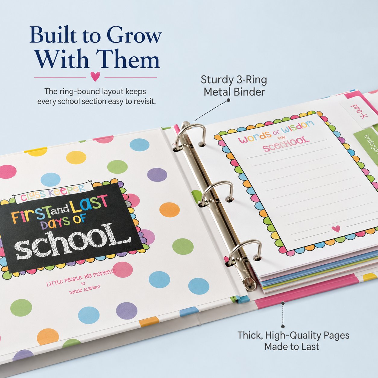 ❤️ School Years Memory Keepsake Binder | First & Last Day Photo Album 📚