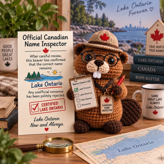 🍁🦫 Lake Ontario Lucky Beaver | Cozy Crochet Companion & Keepsake Message Card
