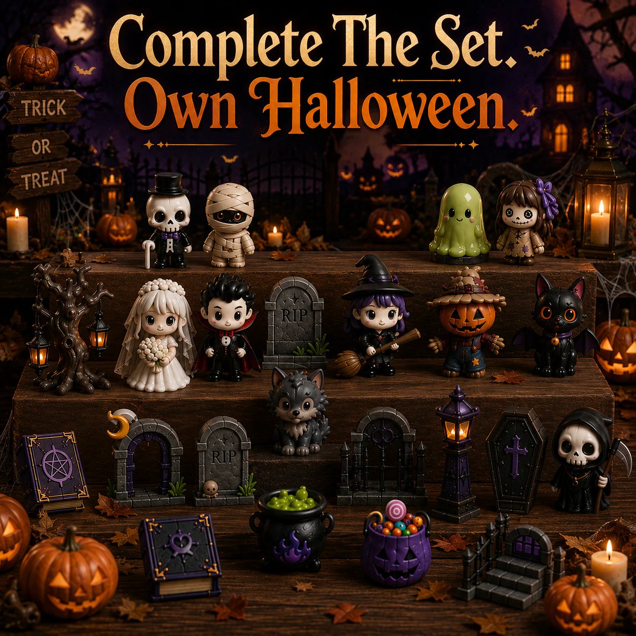 🔥🏚️ 👻 24-Day Halloween Countdown DIY Spooky Haunted House Craft Kit