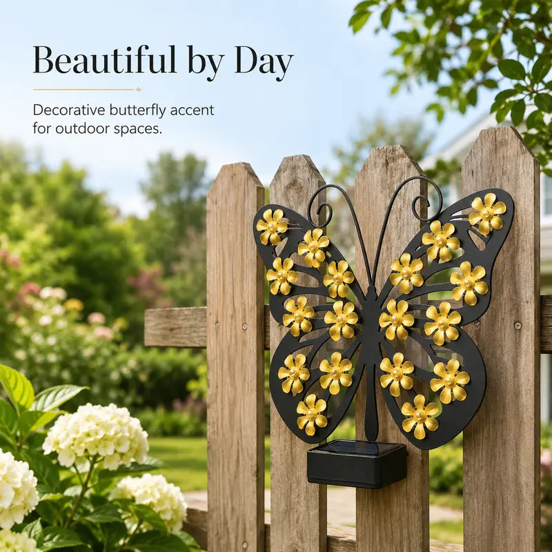 🦋☀️Solar Flapping Wing Butterfly Garden Wall Light