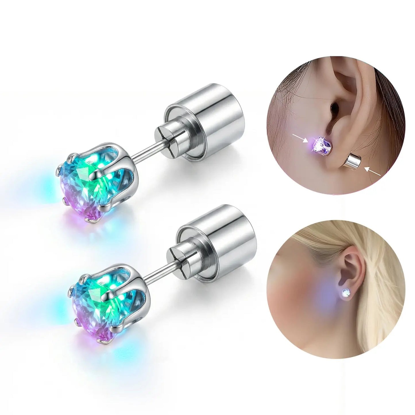 💫 Glowing Crown Dangle Earrings – LED Statement Jewelry for Concerts, Parties & Festivals