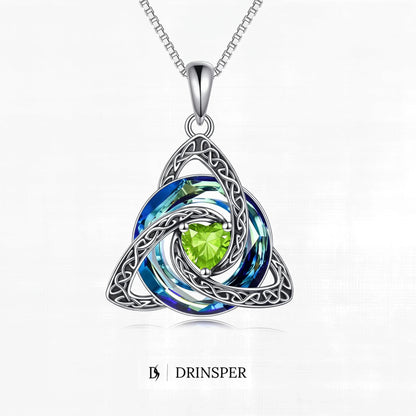 💎 Celtic Trinity Knot Birthstone Necklace – A Timeless Symbol of Love & Connection