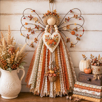 🪽 Vintage Wire‑Wing Angel Fabric DIY Craft Kit