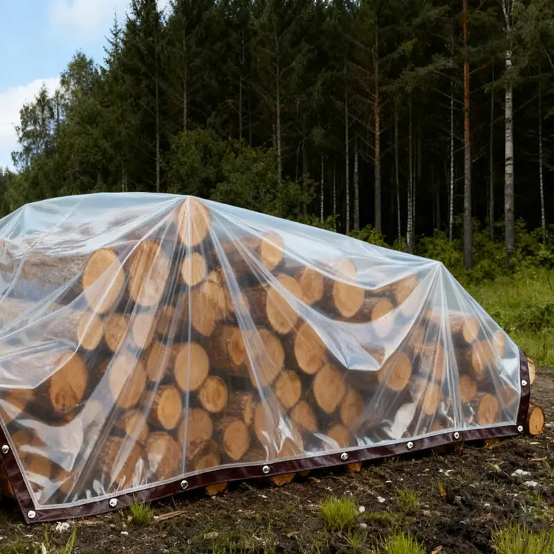 💧 Clear Waterproof PE Tarp – Transparent Heavy-Duty Outdoor Cover with Metal Grommets