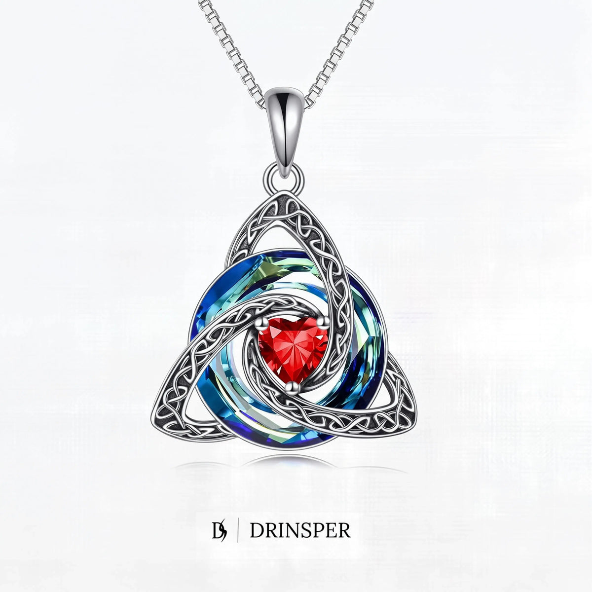 💎 Celtic Trinity Knot Birthstone Necklace – A Timeless Symbol of Love & Connection