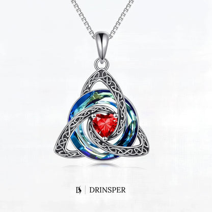 💎 Celtic Trinity Knot Birthstone Necklace – A Timeless Symbol of Love & Connection