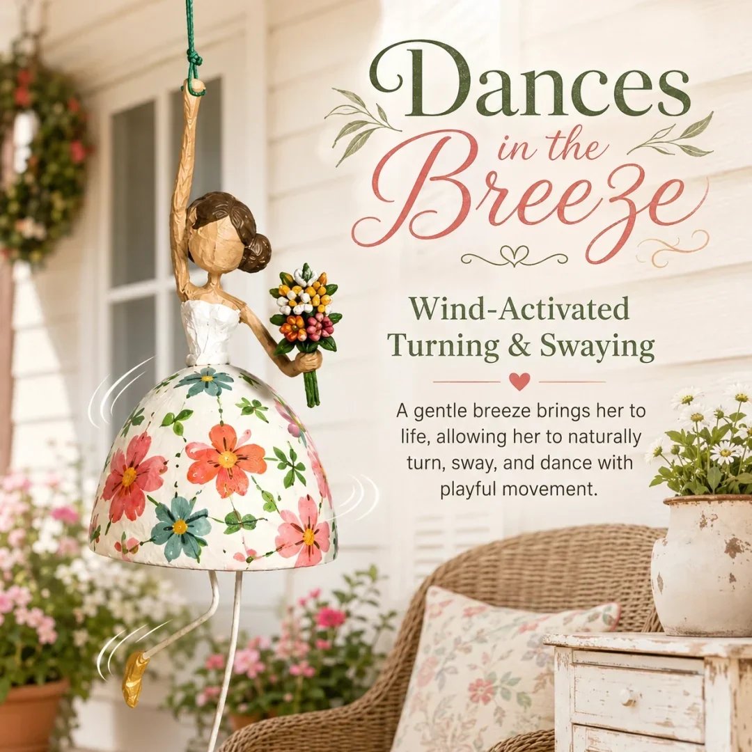 🌸💃 Whimsical Dancing Lady Hanging Decor – Colorful Floral Figurine for Home (📦Buy 2 Free Shipping)