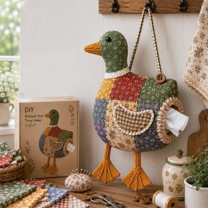 🧵DIY Vintage Patchwork Farm Animal Tissue Box Cover