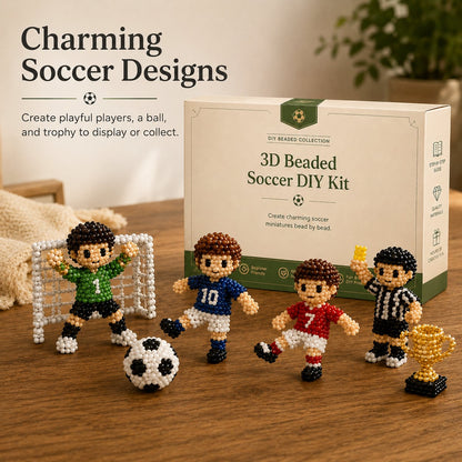 🔥LAST DAY 50% OFF⚽ Soccer Fan Beaded Craft Kit |Build Your Dream Team