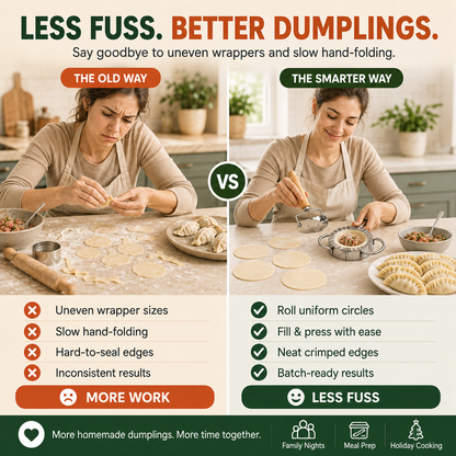🥟Easy Dumpling Maker & Dough Cutter Set – Roll, Fill, Press & Seal Homemade Dumplings