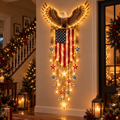 🇺🇸🗽 Liberty 250 Starfall™ | Glowing Patriotic Anniversary Wall Decor ✨