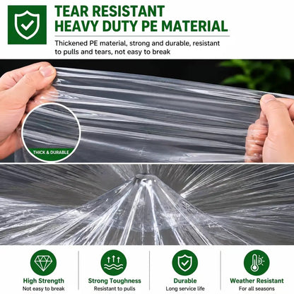 🌧️ See Through. Stay Dry. | Heavy Duty Clear Waterproof Tarp with Grommets