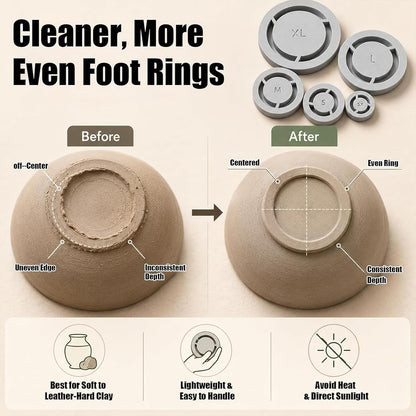 🎁Last Day 49% OFF 🏺5PCS Professional Pottery Foot Ring Trimming Tool
