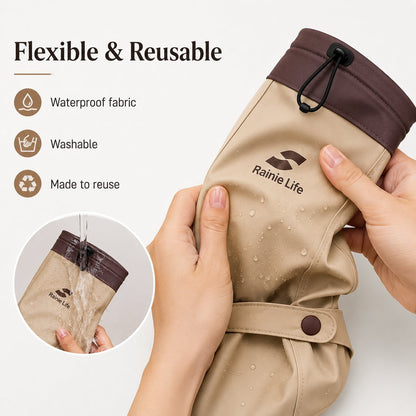 🔥🌧️ High-Top Waterproof Shoe Covers – Foldable, Non-Slip & Secure 👟