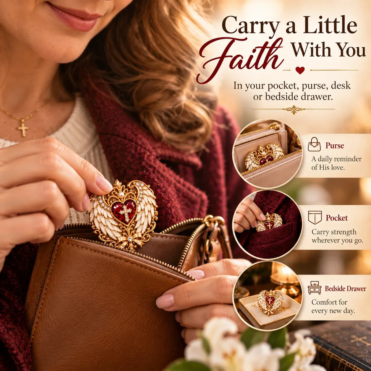 🤍 Faith Pocket Hug – A Little Reminder to Carry With You