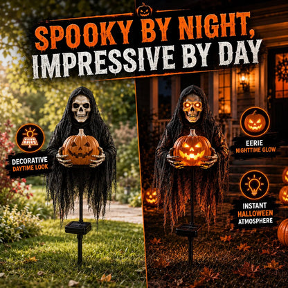 🎃💀 Soul Collector™ Pumpkin Reaper – A Glowing Halloween Yard Showstopper