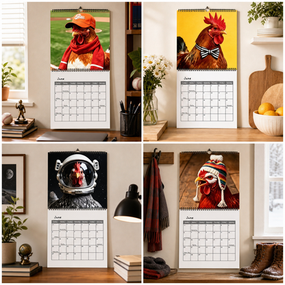 Funny Chickens 2027 Calendar