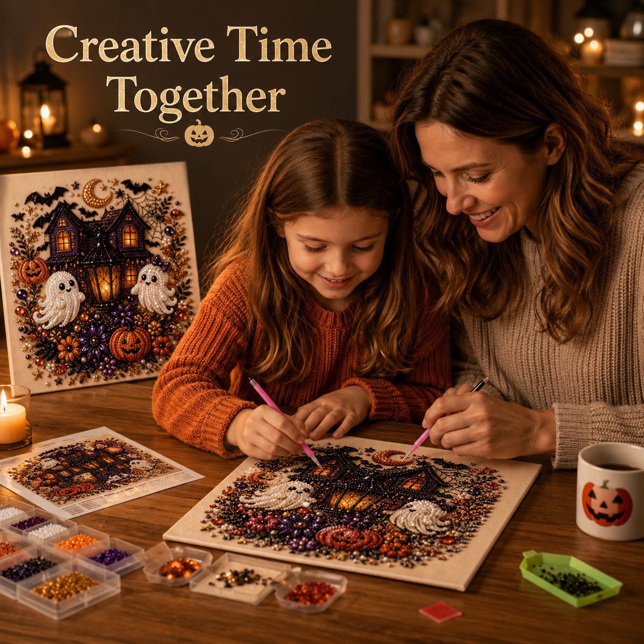 🔥LAST DAY 50% OFF 🎃👻 Halloween Gem Art Kit– Easy, Mess-Free DIY Fun